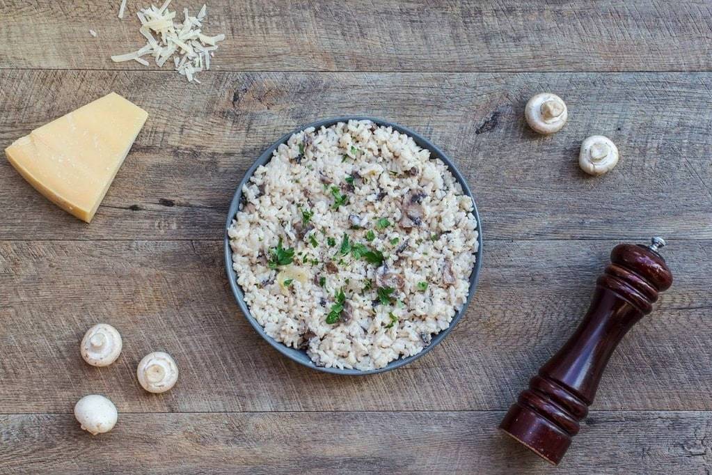 Risotto crémeux aux champignons et parmesan 